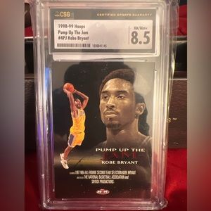 What is the SGC 8.5 Kobe Bryant one PSA 9 Kobe Bryant and Prizm raw 3 card lot